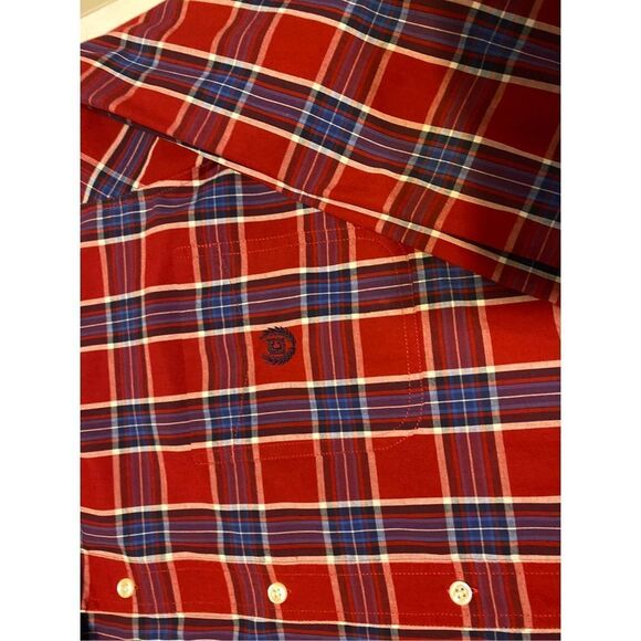 Chaps Shirt Mens 2XLT Plaid Long Sleeve Dress Shirt Button Down - Picture 3 of 6